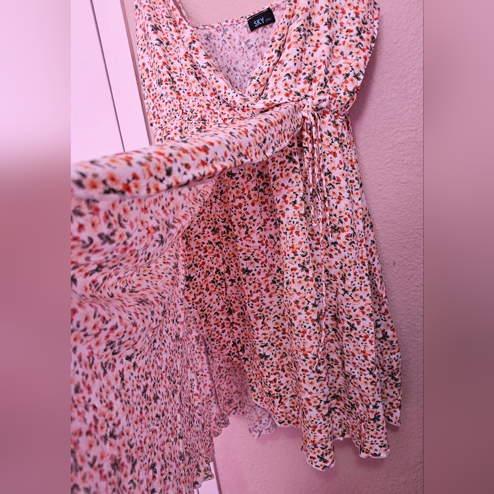 Sky Multicolor Floral Dress#16